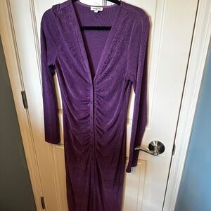 Area Stars - Purple Maxi Roche Button Dress - Size L